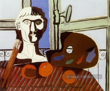 Buste et palette 1925 cubisme Pablo Picasso Peinture à l'huile